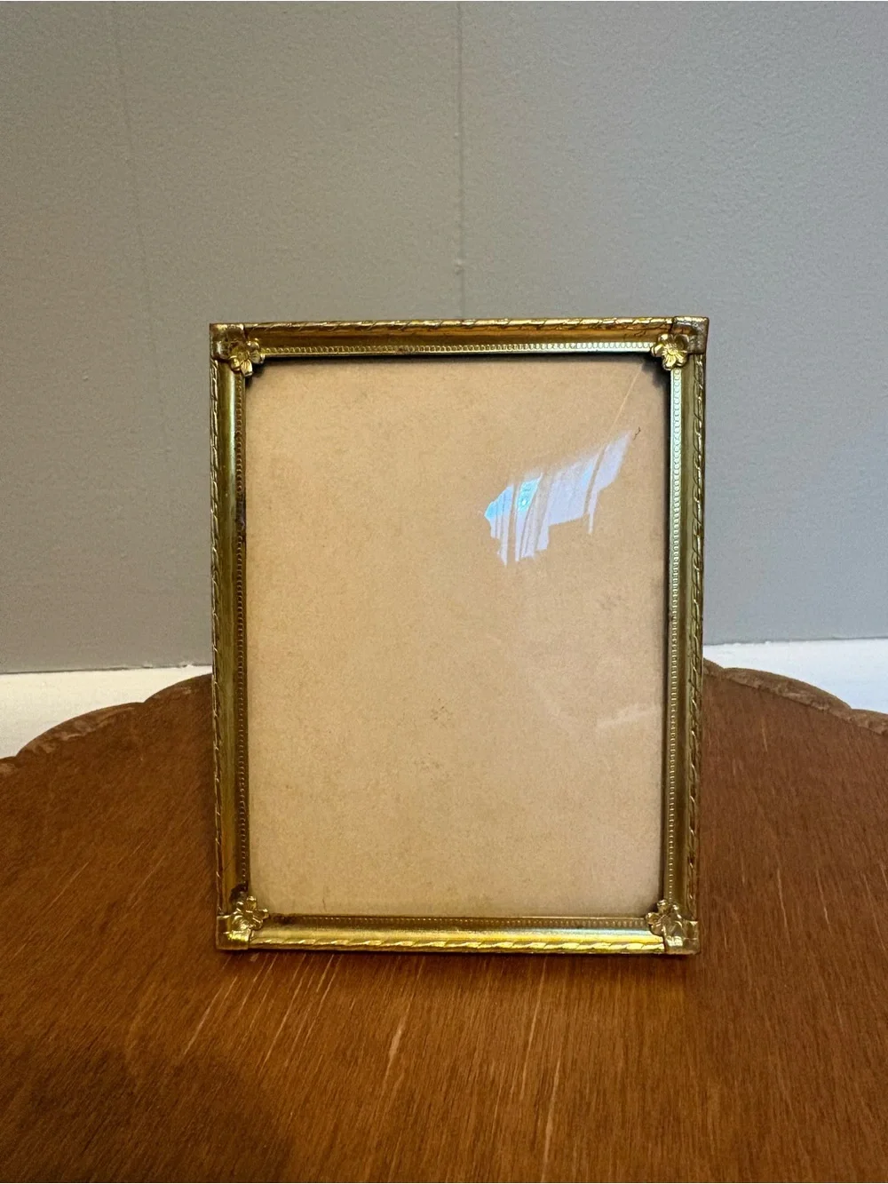 Gold Ornate Picture Frame - Vintage Bubble Glass